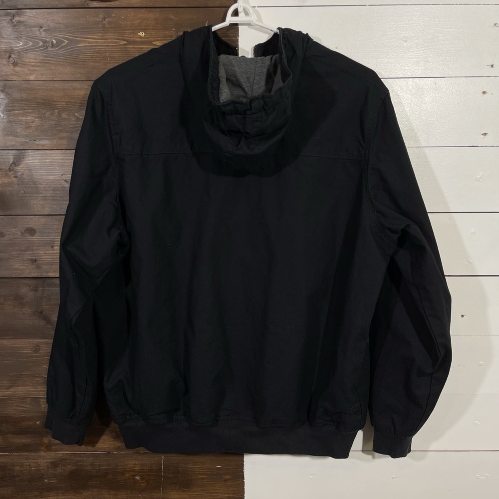 Boulder Creek Trading‎ Company Black Canvas Hooded Jacket - Picture 2 of 8